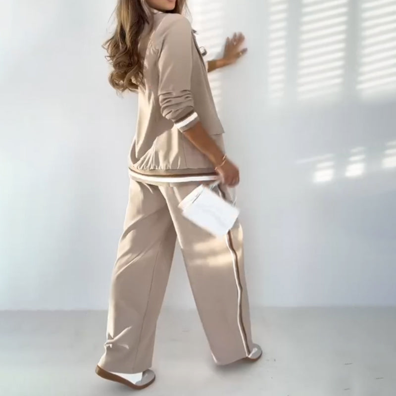 Laura™ - Lässiges beiges 2-teiliges Set für Damen
