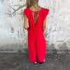 Marija™ - Schlichter Jumpsuit Mit V-Ausschnitt