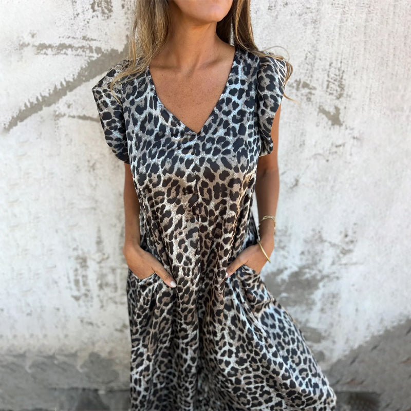 Marija™ - Schlichter Jumpsuit Mit V-Ausschnitt