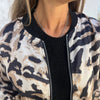 Felicitas™ - Bomberjack mit Ritzen und Zebra-Print für Damen