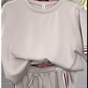Livia™ - Kurzarm-T-Shirt mit Seitenstreifen und Jogginghose mit weitem Bein
