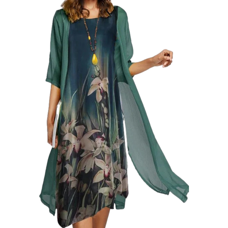 Teresia™ - Zweiteiliges Kleid mit Blumenmuster