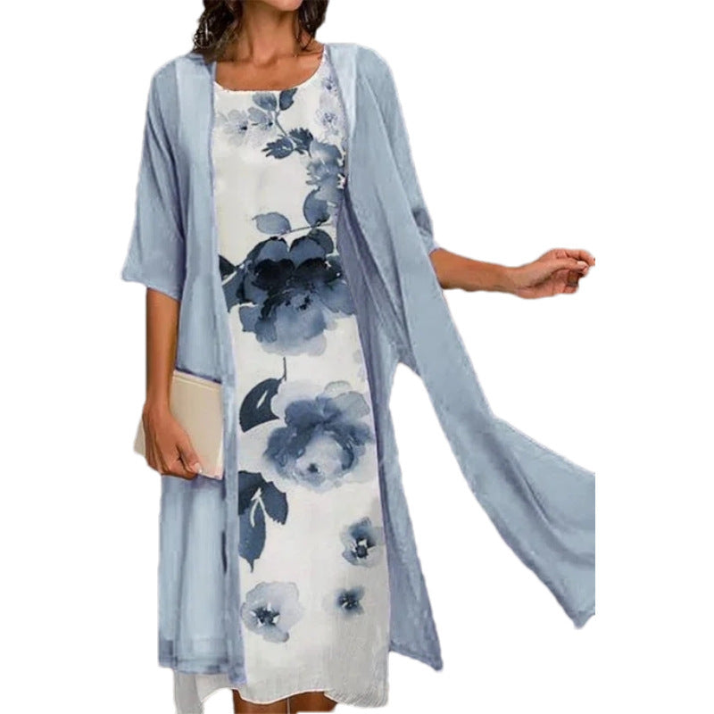Teresia™ - Zweiteiliges Kleid mit Blumenmuster