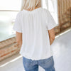 Maya™ - Damenbluse mit Falten und V-Ausschnitt