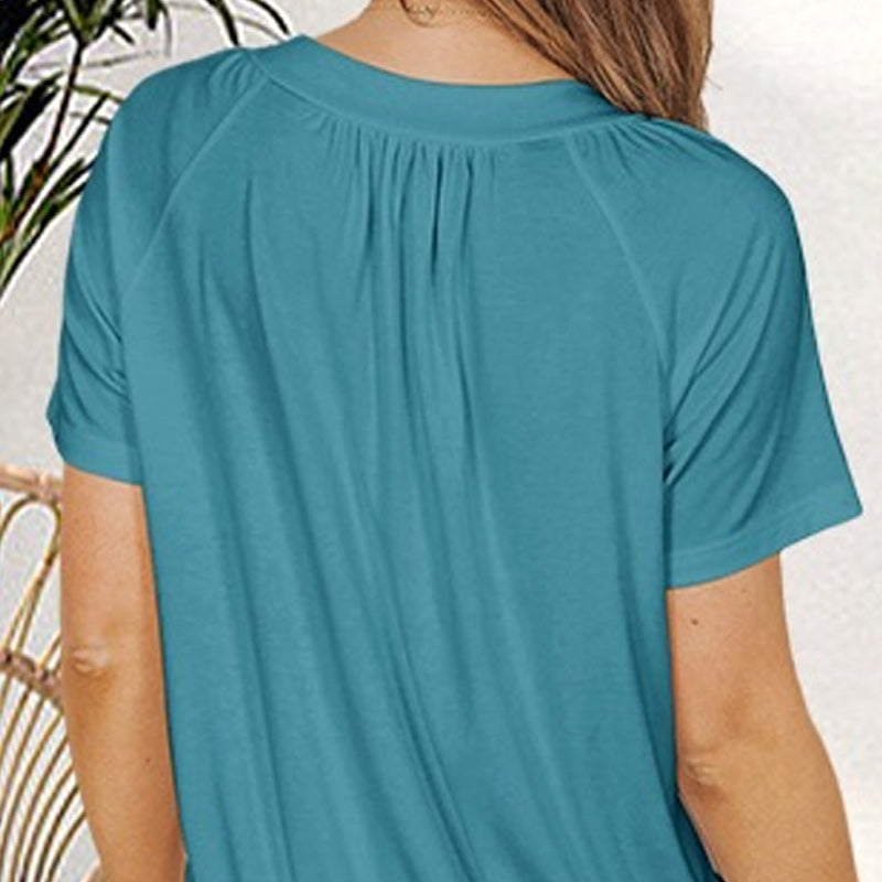 Maya™ - Damenbluse mit Falten und V-Ausschnitt