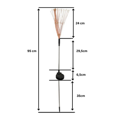 Wasserdichte Solar Garten Feuerwerk Lampe