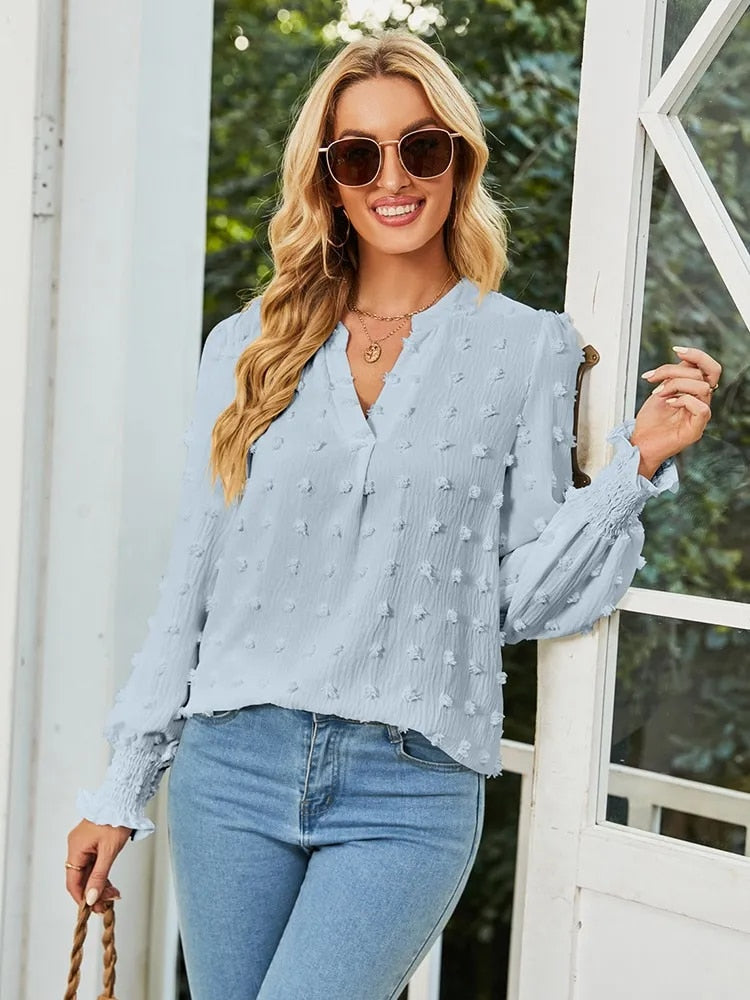 Bianca™ | Elegante Bluse mit V-Ausschnitt