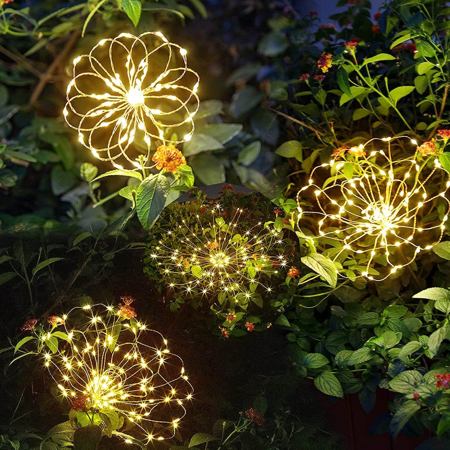 Wasserdichte Solar Garten Feuerwerk Lampe